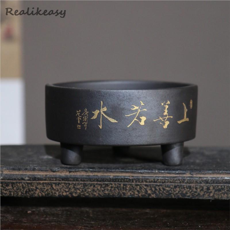 Bonsai Tree Zen Garden - Yixing vaso di argilla viola vaso
