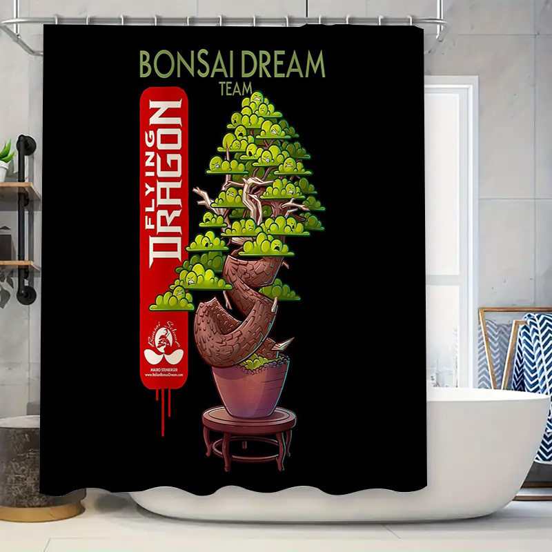 Bonsai Tree Zen Garden - Tenda da doccia giapponese con albero