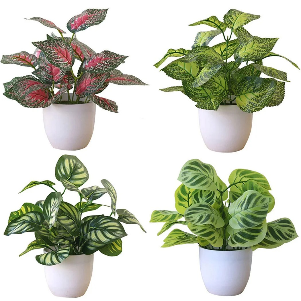 Bonsai Garden Kit - 1PC Foglio Artificiale Vaso di Pianta