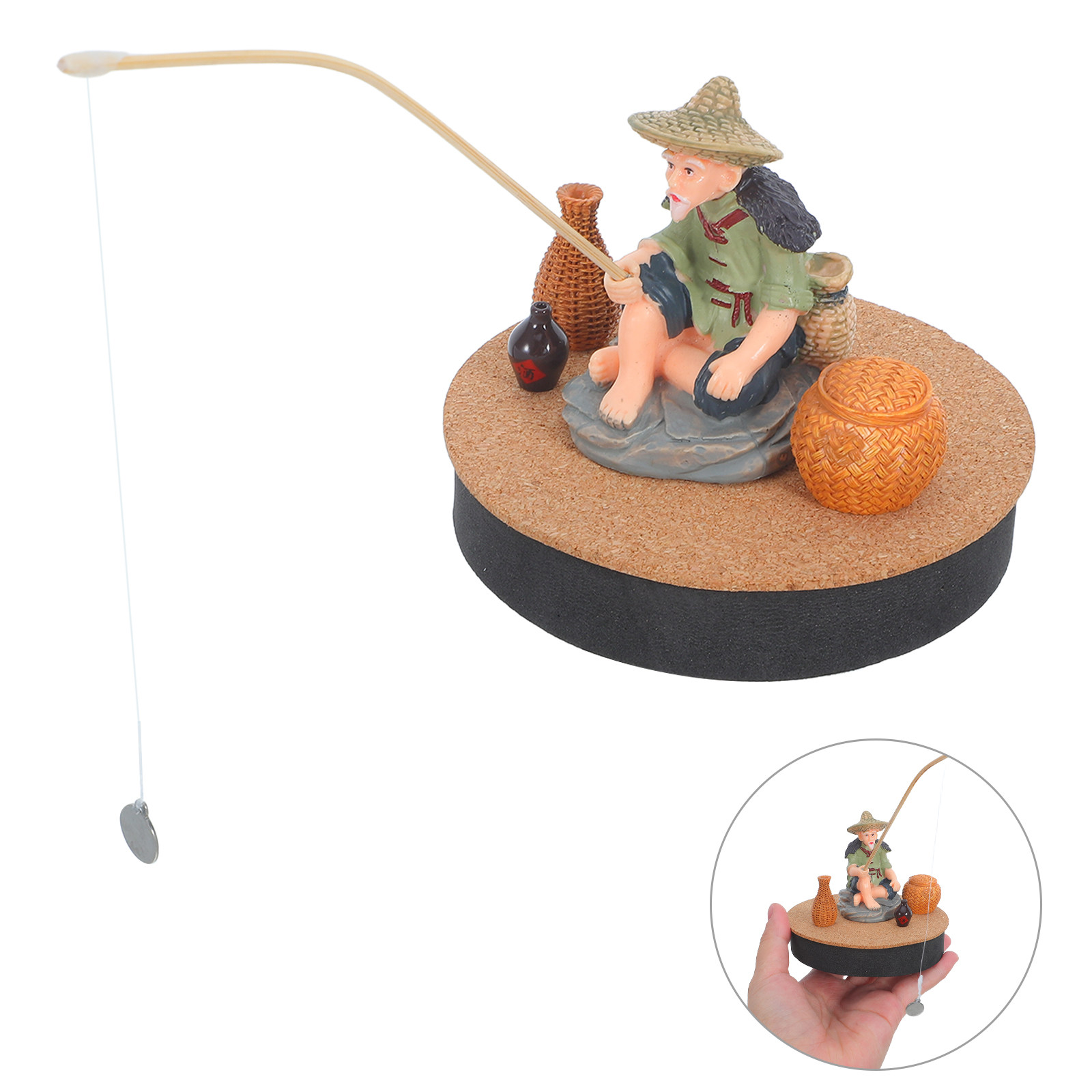 Statua di Pescatore Asiatico G - Bonsai Tree Zen Garden recensione e prezzo