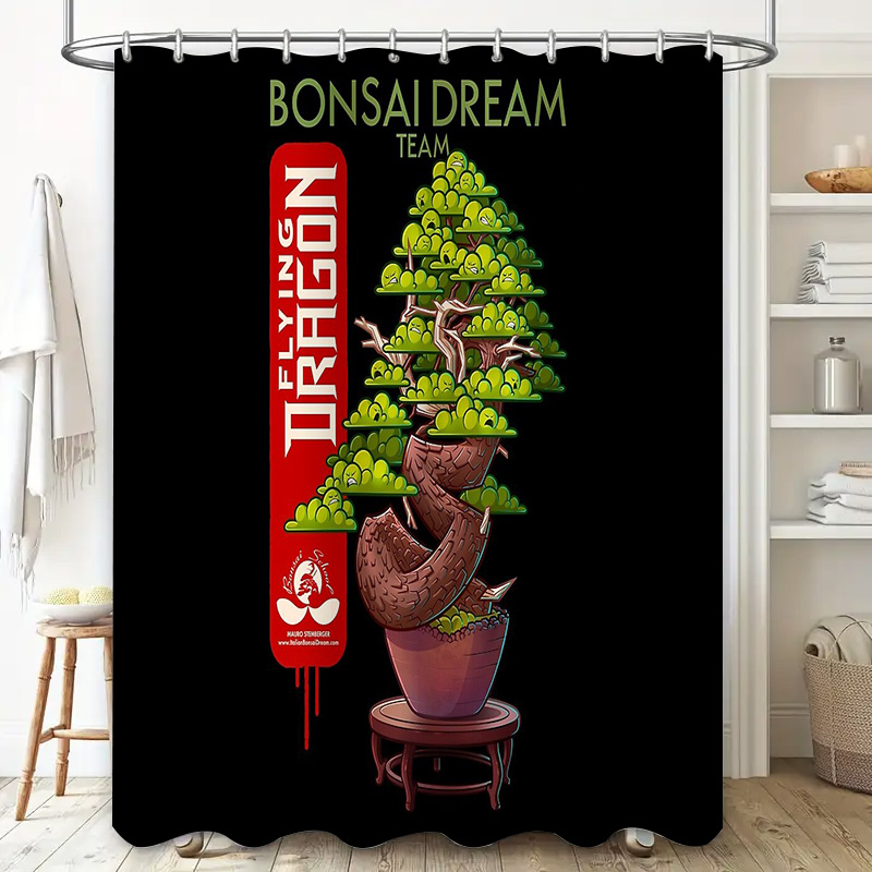 Tenda da doccia giapponese con - Bonsai Tree Zen Garden recensione e prezzo