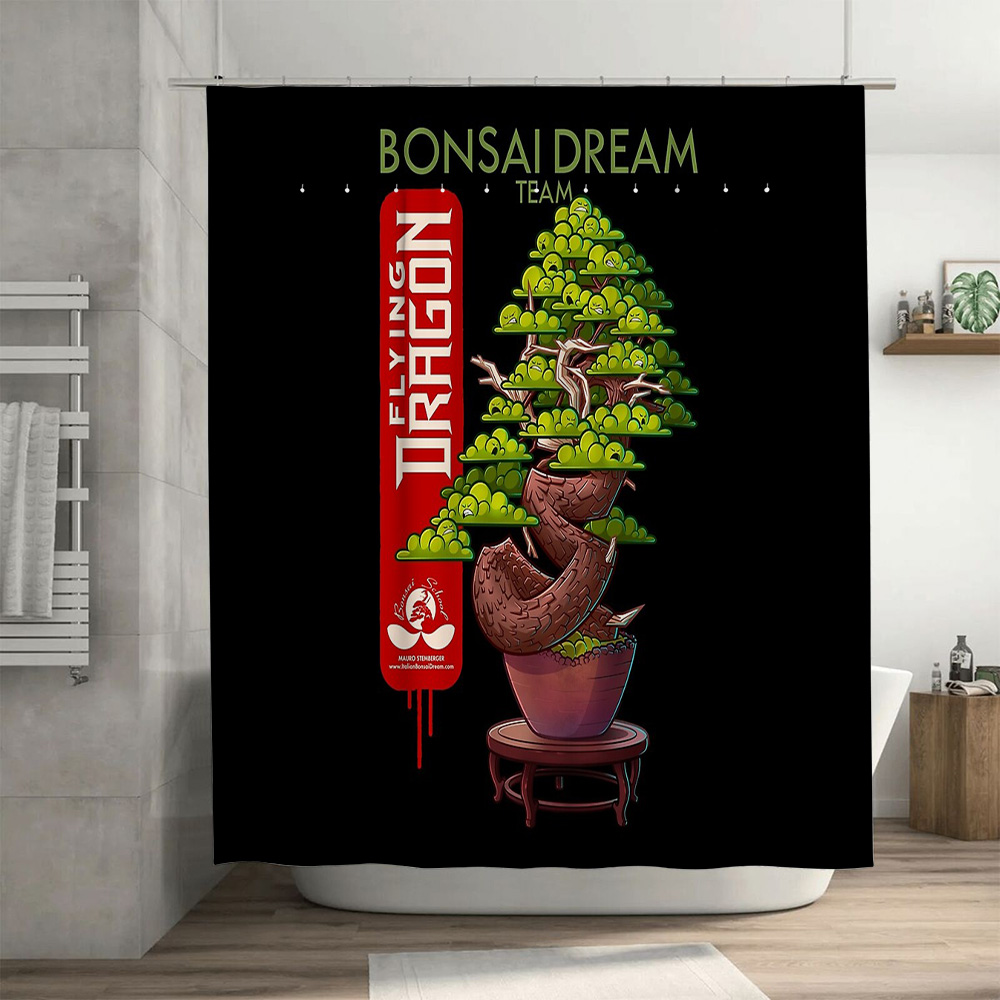 Tenda da doccia giapponese con - Bonsai Tree Zen Garden recensione e prezzo
