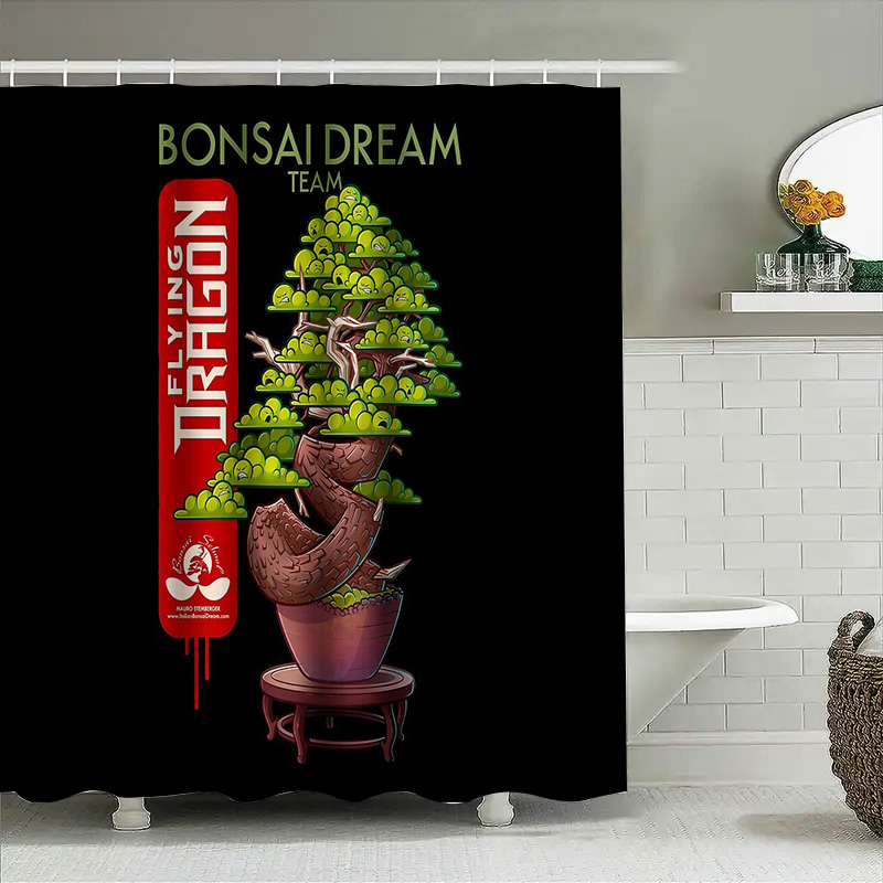 Tenda da doccia giapponese con - Bonsai Tree Zen Garden recensione e prezzo